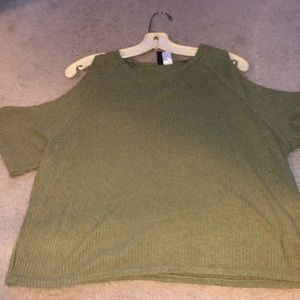 green off the shoulder top
